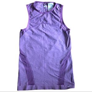Nike Women's DriFit Purple Stretch Swoosh Tank Top.